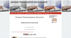 Desktop Screenshot of pioneer-transcription-services.com