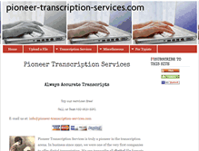 Tablet Screenshot of pioneer-transcription-services.com